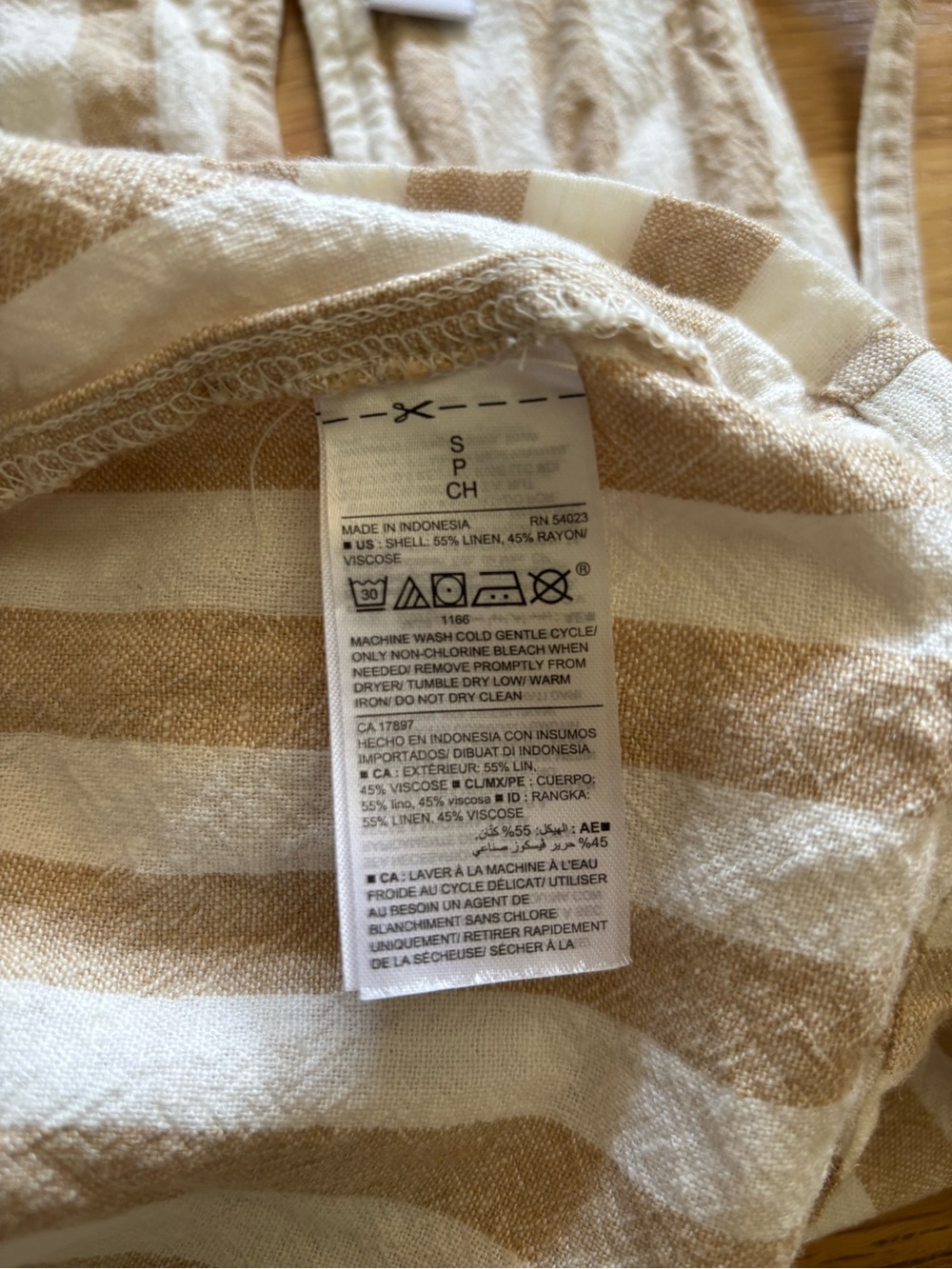 Old Navy Beige and White Striped Mini Dress - Picture 5 of 7